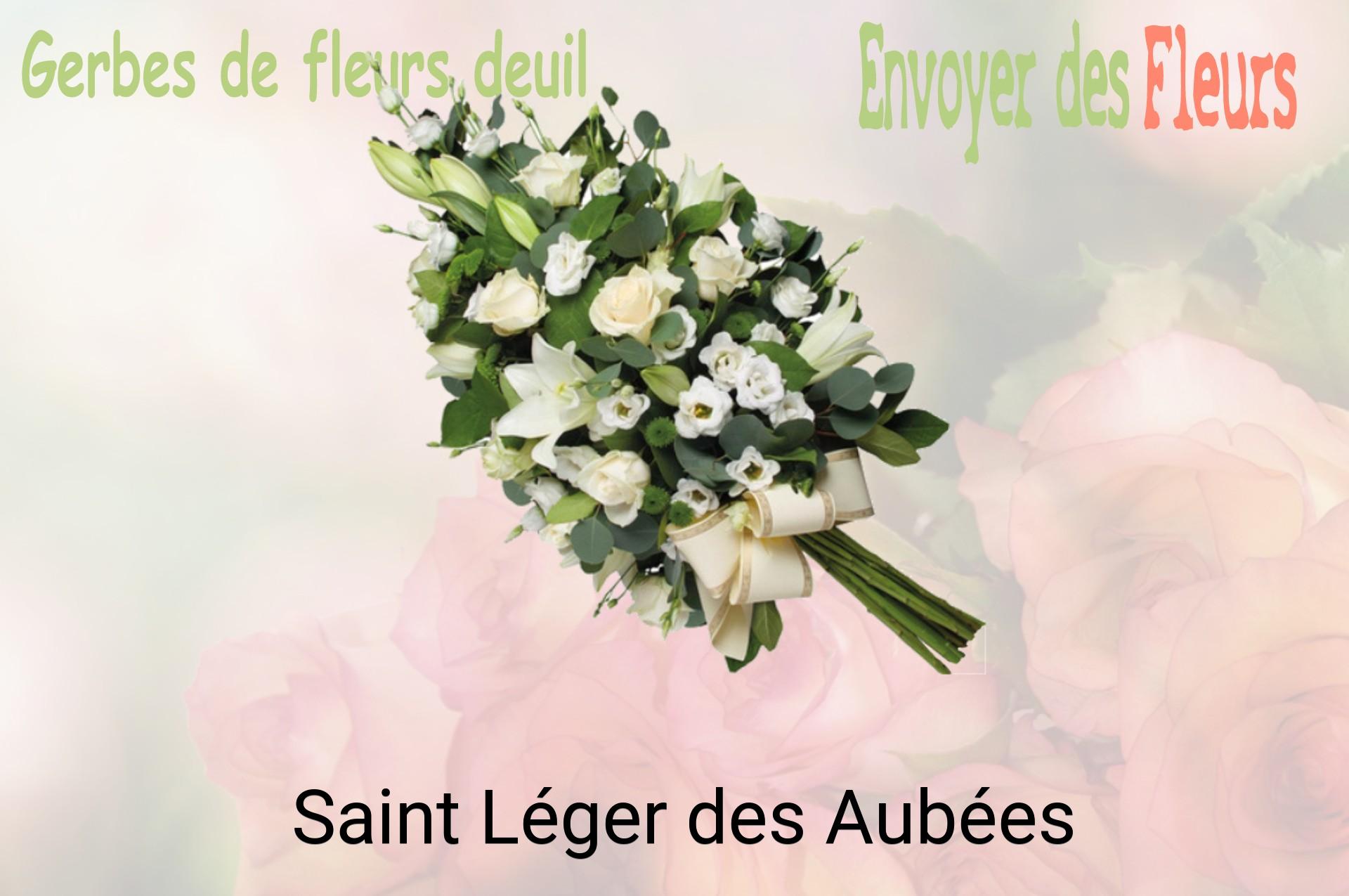 Gerbe de fleurs de deuil livrée à Saint-Léger-des-Aubées
